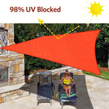 Quictent 185 GSM HDPE 20' x 20' Square Sun Shade Sail-Red