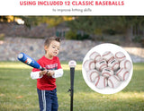 Zupapa Upgraded 7X7Ft Baseball Net with 12 Pack Baseballs Set - Black