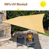 Quictent 185G HDPE 26'x20' Sun Sail Shade Canopy Sand