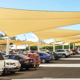 Quictent 185G HDPE 26'x20' Sun Sail Shade Canopy Sand