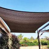 Quictent 20'x16' 185G HDPE 98% UV Block Rectangle Shade Sail -Brown