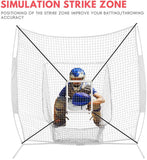 Zupapa 7x7Ft Baseball Practice Set Net-Red