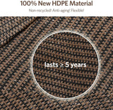 Quictent 20'x16' 185G HDPE 98% UV Block Rectangle Shade Sail -Brown