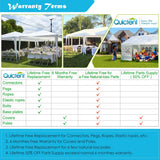 Quictent 10' x 30' Party Tent With Mesh Sides-White