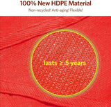 Quictent 185 GSM HDPE 20' x 20' Square Sun Shade Sail-Red