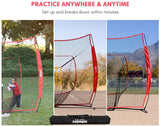 Zupapa Upgraded 7X7Ft Baseball Net with 12 Pack Baseballs Set - Black