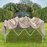 Quictent No-Side 10' x 20' Heavy Duty Pop Up Canopy-Beige