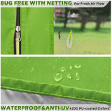Quictent 8' x 8' Pop Up Canopy With Mesh Netting-Green