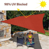 Quictent 185 GSM HDPE 20' x 20' Square Shade Sail-Terracotta
