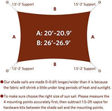 Quictent 185 GSM HDPE 20' x 20' Square Shade Sail-Terracotta