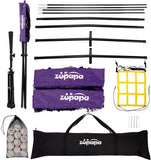 Zupapa Baseball Softball Practice Combo - 7 X 7 Feet Net Purple