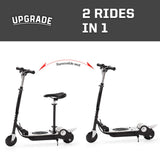 MAXTRA Upgraded E120 Adjustable Handlebar and Removable Seat Folding Electric Scooter-Black