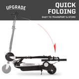 MAXTRA Upgraded E120 Adjustable Handlebar and Removable Seat Folding Electric Scooter-Black