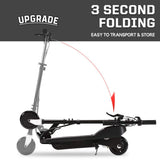 MAXTRA UL Certified Upgraded E100 Adjustable Handlebar Folding Electric Scooter-Black
