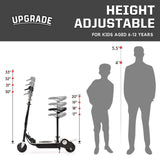 MAXTRA Upgraded E120 Adjustable Handlebar and Removable Seat Folding Electric Scooter-Black