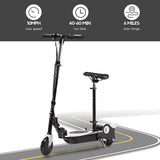 MAXTRA Upgraded E120 Adjustable Handlebar and Removable Seat Folding Electric Scooter-Black