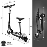 MAXTRA Upgraded E120 Adjustable Handlebar and Removable Seat Folding Electric Scooter-Black