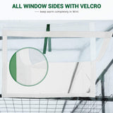 Quictent 56" x29" x77" Mini Greenhouse with Mesh Door 2 Windows&6 Shelves-Clear