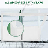 Quictent 56''x56''x77'' Mini Greenhouse with Mesh Door 3 Windows&12 Shelves-Clear