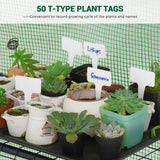 Quictent 56"Wx29"Dx77"H Walk-in Greenhouse with Mesh Door 2 Windows&6 Shelves-Green