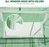 Quictent 56"Wx29"Dx77"H Walk-in Greenhouse with Mesh Door 2 Windows&6 Shelves-Green
