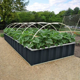 King Bird 68" x 36" x 12" Galvanized Steel Raised Garden Bed-Gray
