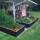 King Bird 68" x 36" x 12" Galvanized Steel Raised Garden Bed-Gray