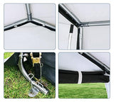 Quictent Storage Shelter 6 x 6- Feet Outdoor Carport Shed Heavy Duty Car Canopy Grey