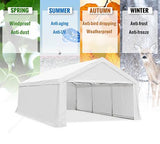 Quictent 13ftx20ft Carport Heavy Duty Car Canopy Galvanized Car Shelter with Reinforced Ground Bars