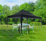Quictent Upgraded Privacy 10' x 15' Pyramid Pop Up Canopy-Black