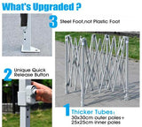 Quictent Upgraded Privacy 10' x 15' Pyramid Pop Up Canopy-Black