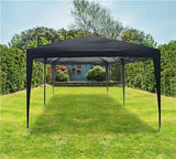 Quictent No-Side 10' x 20' Heavy Duty Pop Up Canopy-Black