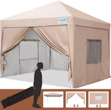 Quictent 10x10 EZ Pop Up Canopy Party Tent with Mesh Windows and Sidewalls