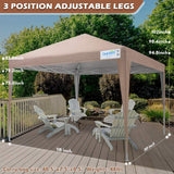 Quictent 10x10 EZ Pop Up Canopy Party Tent with Mesh Windows and Sidewalls