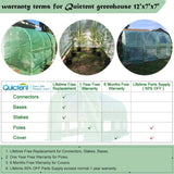 Quictent 12' x 7' x 7' Walk-in Greenhouse-Green