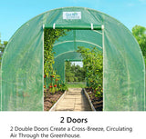Quictent 12' x 7' x 7' Walk-in Greenhouse-Green