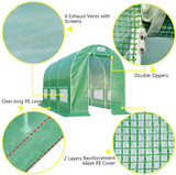 Quictent 12' x 7' x 7' Walk-in Greenhouse-Green