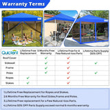 Quictent 8' x 8' Pop Up Canopy With Mesh Netting-Royal Blue