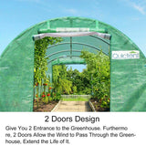 Quictent Upgraded 20' x 10' x 7' Walk-in Greenhouse (14 Stakes)-Green