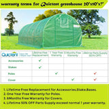 Quictent Upgraded 20' x 10' x 7' Walk-in Greenhouse (14 Stakes)-Green