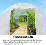 Quictent Upgraded 20' x 10' x 7' Walk-in Greenhouse (20 Stakes)-White