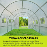 Quictent Upgraded 20' x 10' x 7' Walk-in Greenhouse (20 Stakes)-White