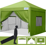 Quictent Upgraded Privacy 10' x 10' Pop Up Canopy-Green