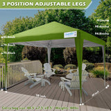 Quictent Upgraded Privacy 10' x 10' Pop Up Canopy-Green