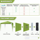 Quictent Upgraded Privacy 10' x 10' Pop Up Canopy-Green