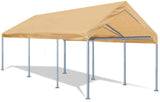 Quictent Upgraded 10' x 20' Heavy Duty Carport-Beige