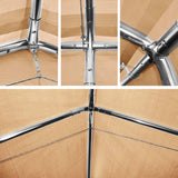 Quictent Upgraded 10' x 20' Heavy Duty Carport-Beige