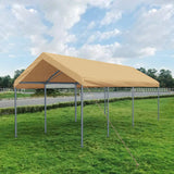 Quictent Upgraded 10' x 20' Heavy Duty Carport-Beige