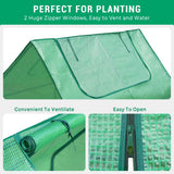 Quictent 49’’x37’’x36’’ Galvanized Steel Garden Bed with Cover-Green