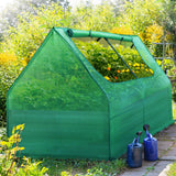 Quictent 49’’x37’’x36’’ Galvanized Steel Garden Bed with Cover-Green